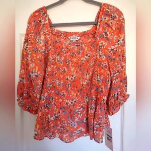 Nanette Lepore floral top New with Tags ret $68